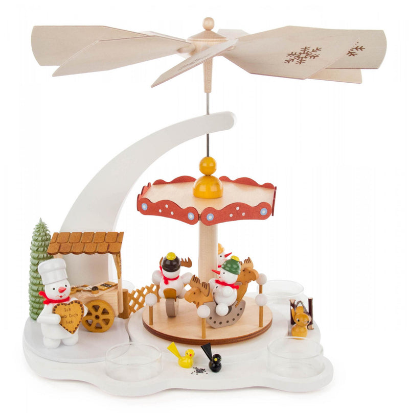 085/895W - Pyramid - Snowman Merry Go Round