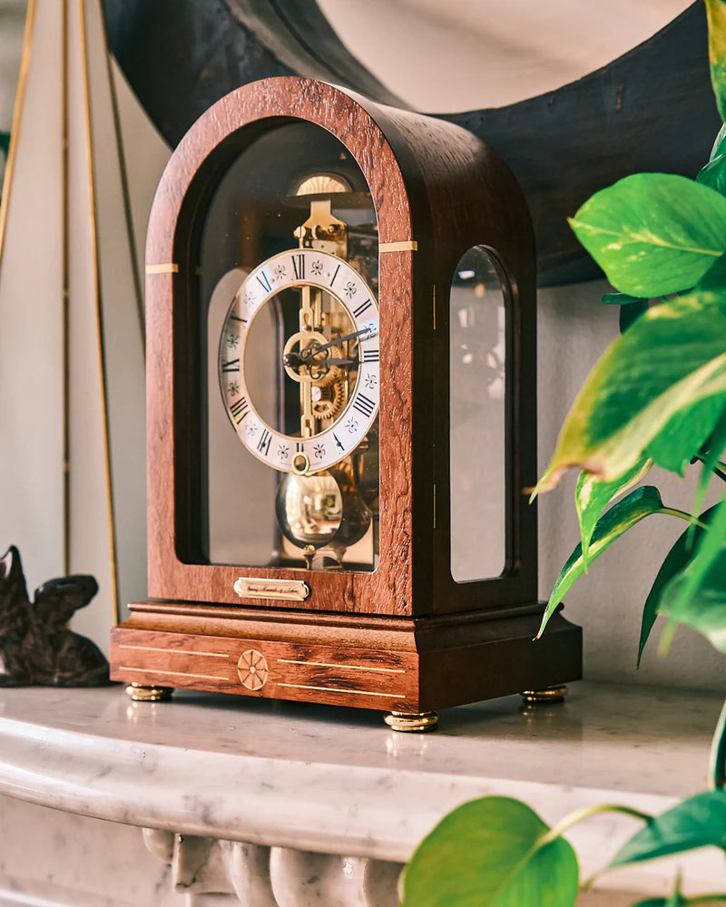 22712-030791 - Hermle Stratford Skeleton Mantle Clock In Walnut