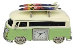 C3159GR - Green Camper Van Miniature Clock