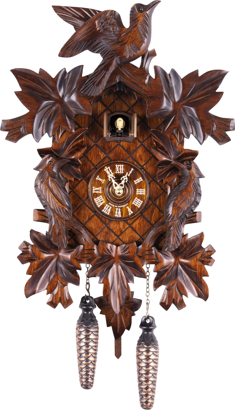 KU352QM - Quartz Musical 7 Leaf 3 Bird Cuckoo Clock