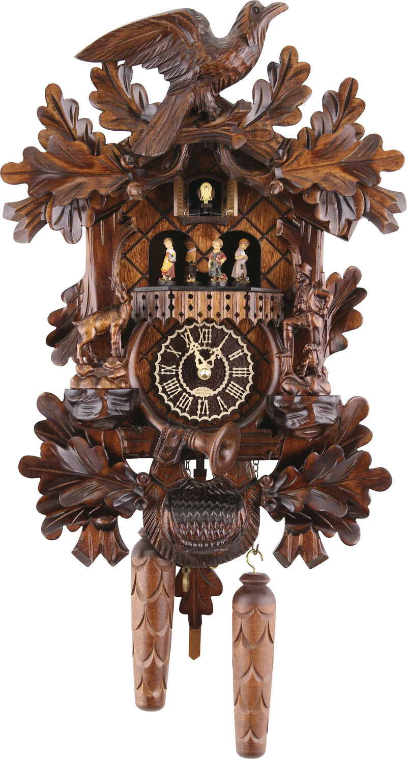 KU375QMT - Quartz Musical Cuckoo Clock with Hunter & Goat