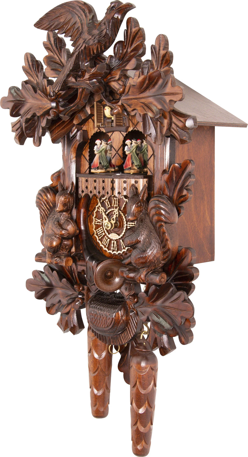 KU381QMT - Quartz Musical Cuckoo Clock with Squirrels