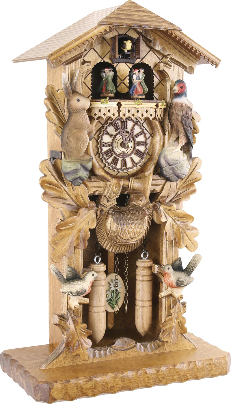 KU386/2QMT - Quartz Musical Painted Standing Mantel Cuckoo Clock