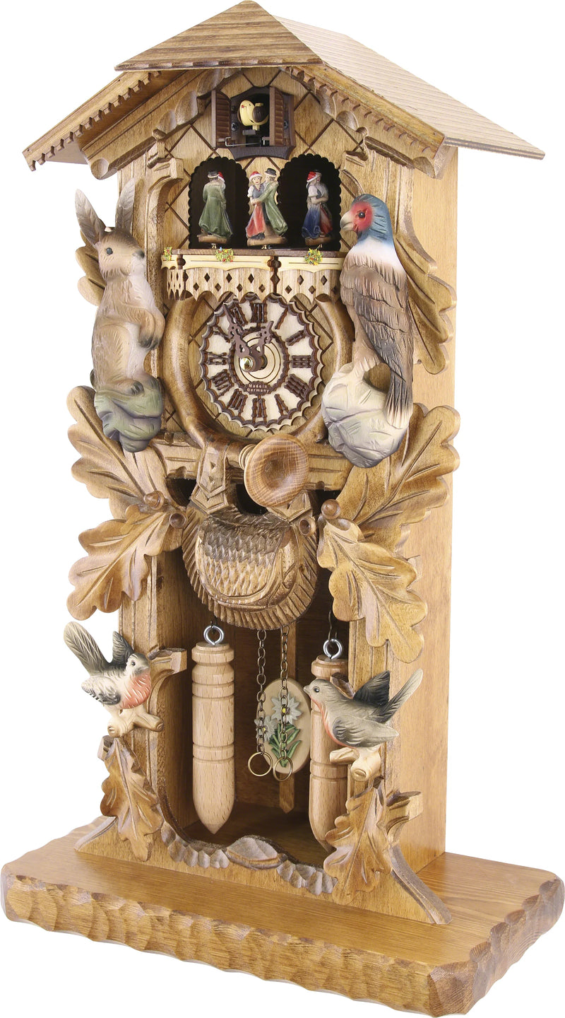 KU386/2QMT - Quartz Musical Painted Standing Mantel Cuckoo Clock