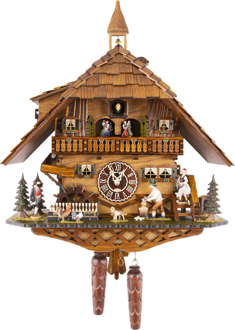 KU4259QMT - Quartz Musical Cuckoo Clock with Wood Chopper