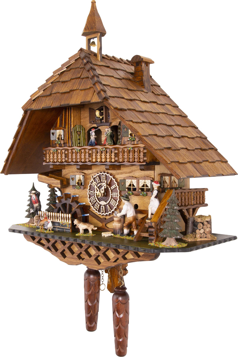 KU4259QMT - Quartz Musical Cuckoo Clock with Wood Chopper