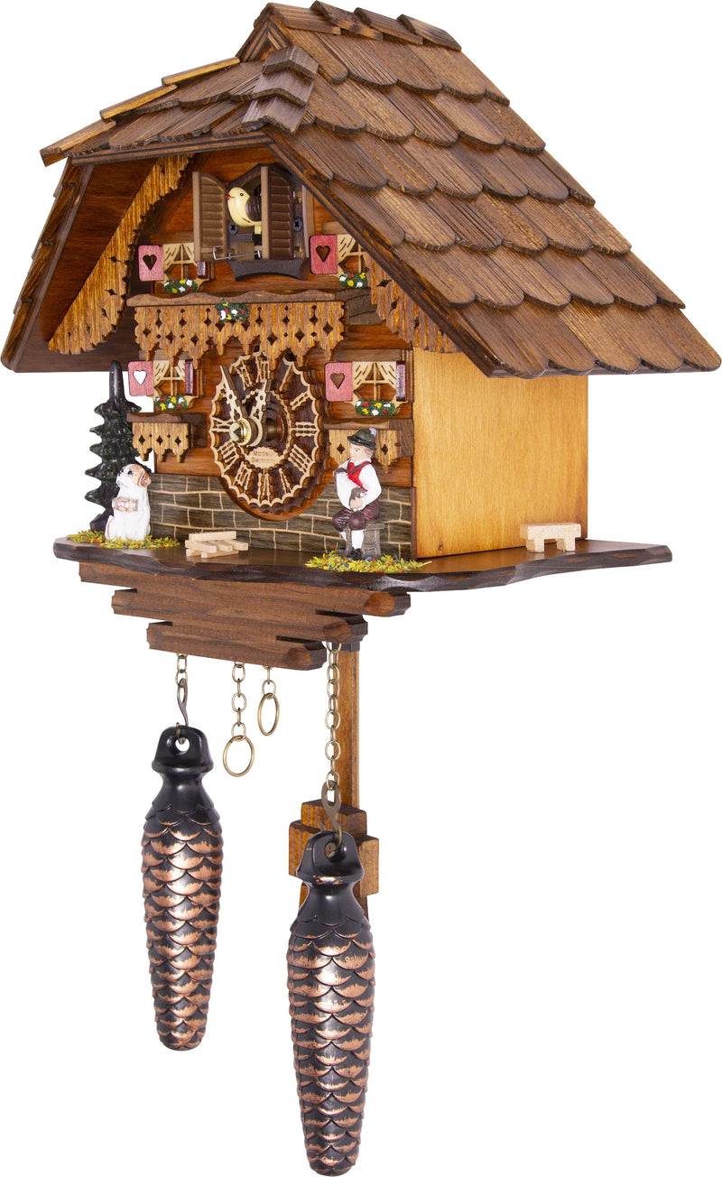 KU459QM - Quartz Musical Cuckoo Clock with Dog & Musician