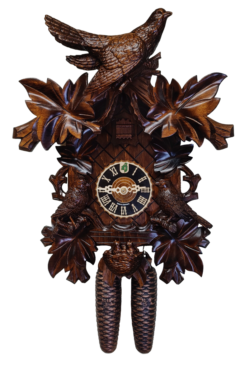 KU87234 - 8 Day Nesting Birds Cuckoo Clock