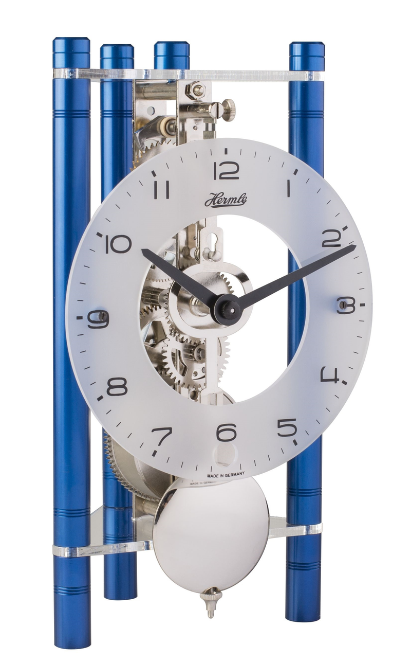 Hermle Lakin Skeleton Table Clock (Various Colors)