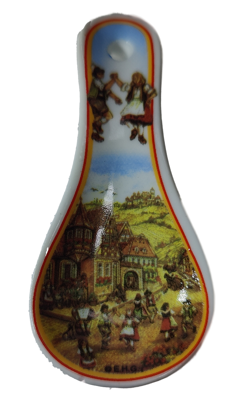 M-912 - Spoon Rest Magnet with European Village