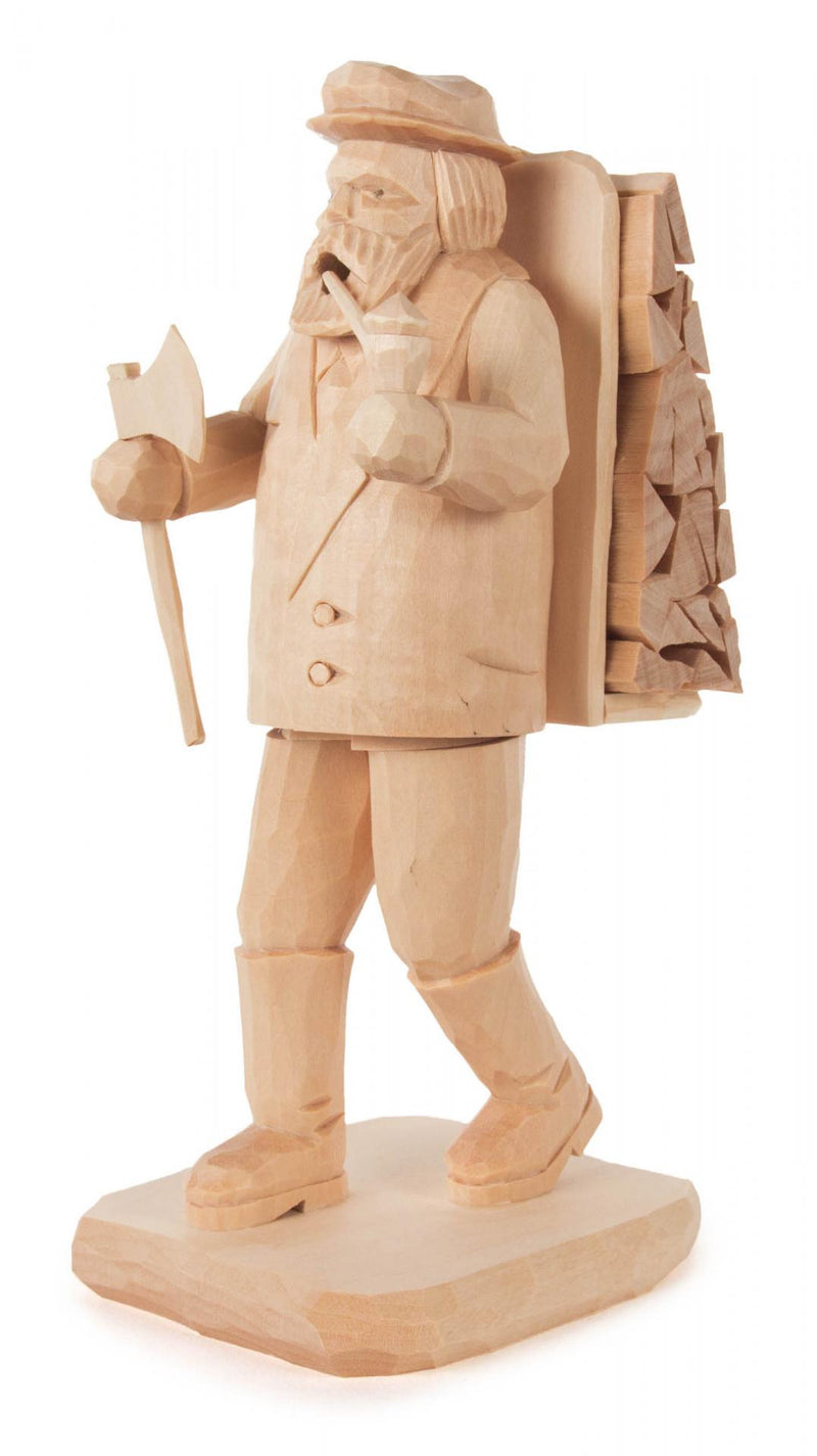 034/100/1 - Hand Carved Woodsman Smoker (Natural)