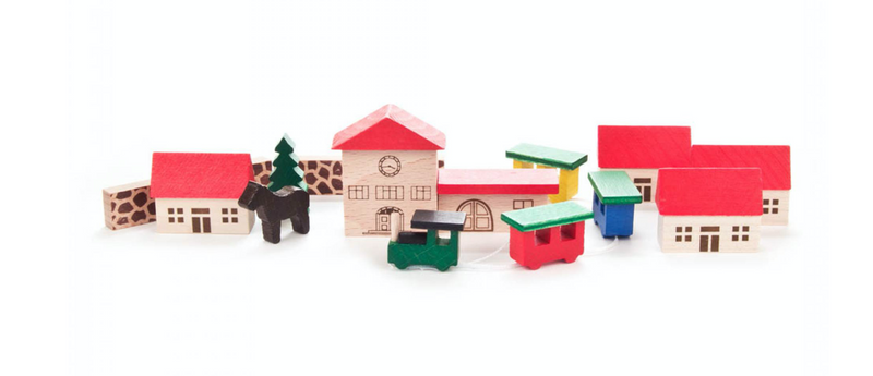 041/011 - Miniature Wooden Village