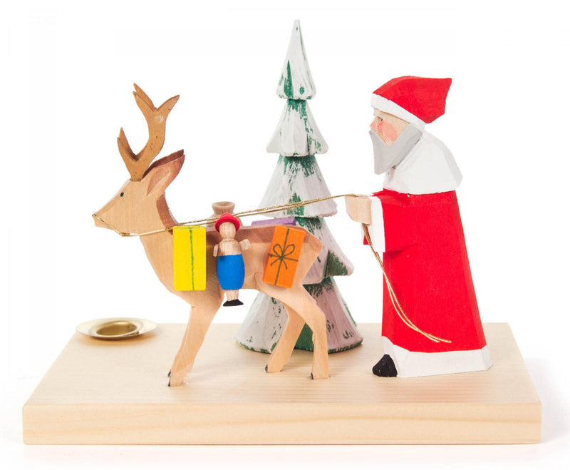 083/125 - Candle Holder - Santa & Deer