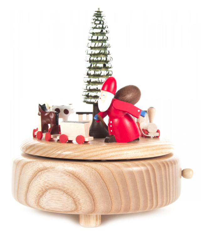 086/017N - Music Box With Santa Pulling Train