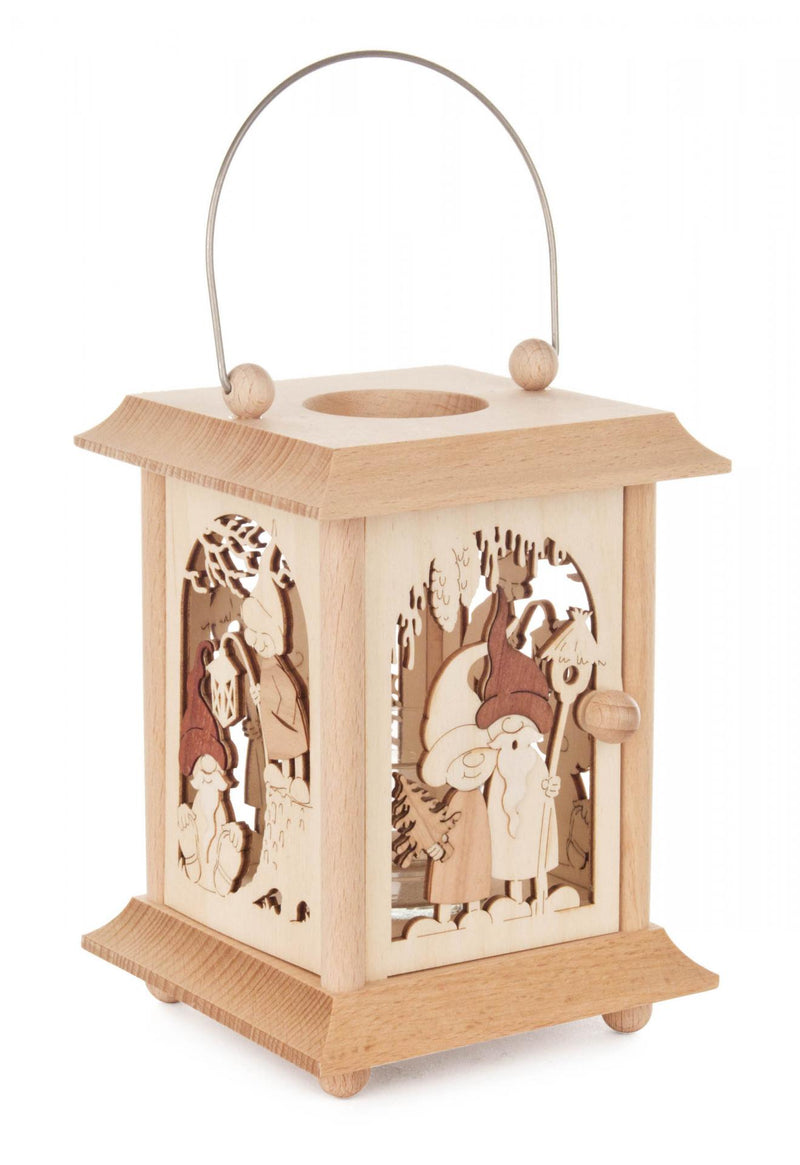 198/154 - Lantern Style Votive Holder with Gnomes