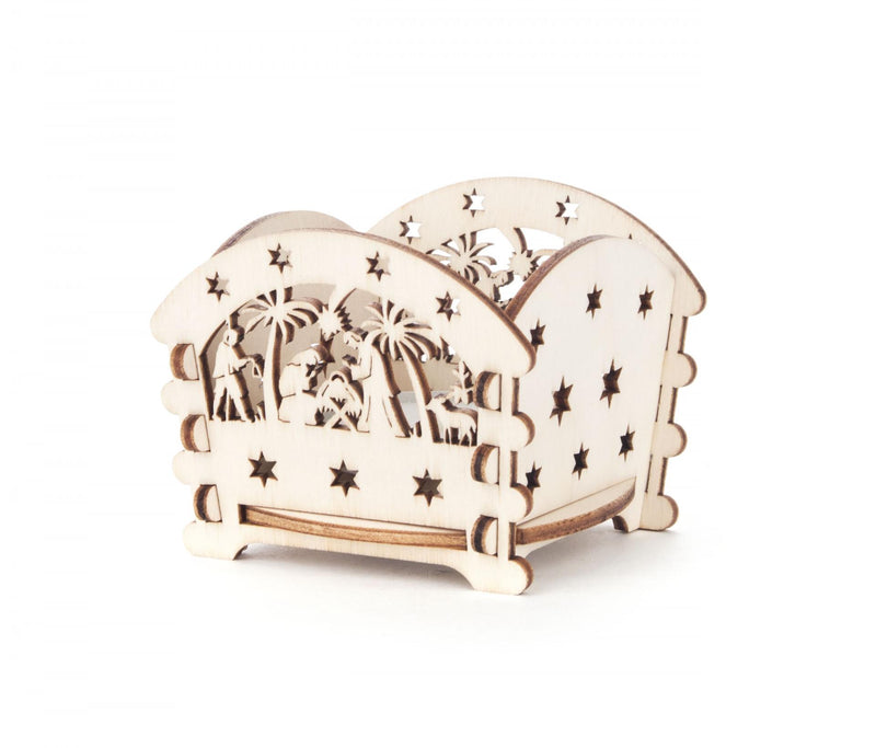 201/126 - Tealight Holder with Nativity Scene