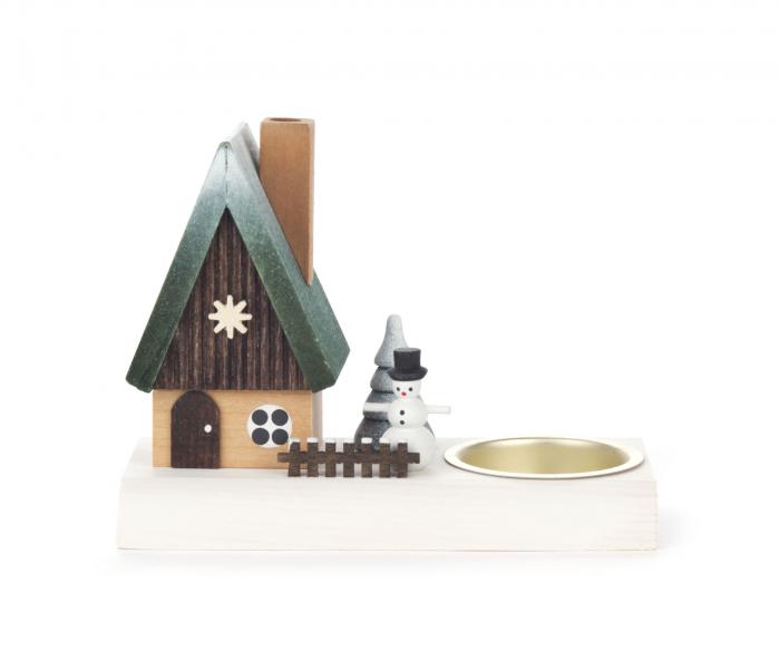 201/164 - Smoker House with Snowman & Tealight Holder