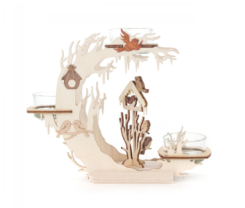 201/204 - Tealight Holder with Feeding Birds