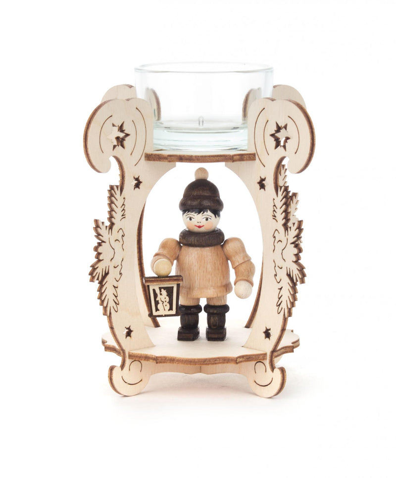 201/221 - Tealight Holder with Boy Holding Lantern