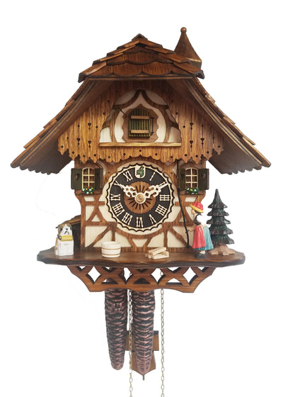 KU1294 - Bell Ringer Chalet Style Cuckoo Clock