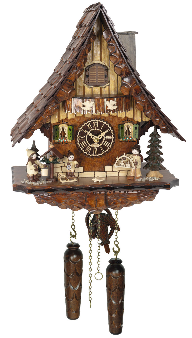 KU4273QM - Quartz  Musical Cuckoo with Erzgebirge Figurines