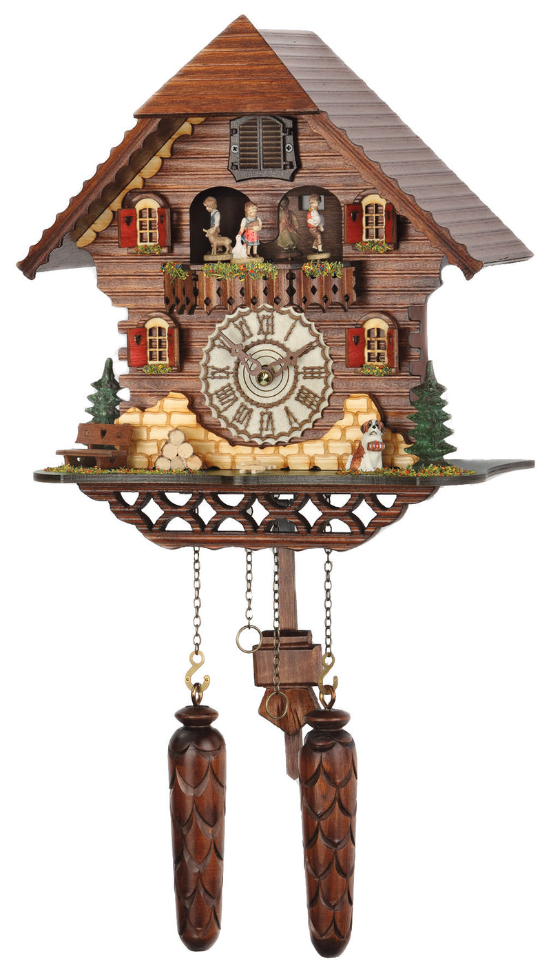 KU469QMT - Quartz Musical Chalet with Dog & Dancers