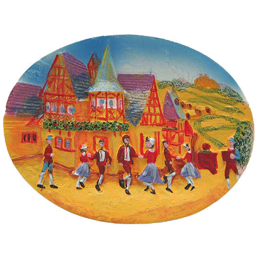 M-555F - Alpine village Plate Magnet