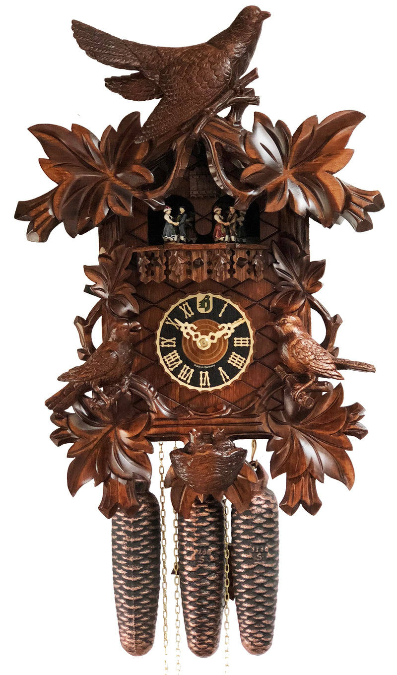 KU87234M - 8 Day Musical Nesting Birds Cuckoo Clock