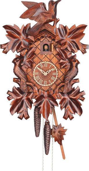 KU11013 - 1 Day - 7 Leaf 3 Bird Cuckoo Clock 