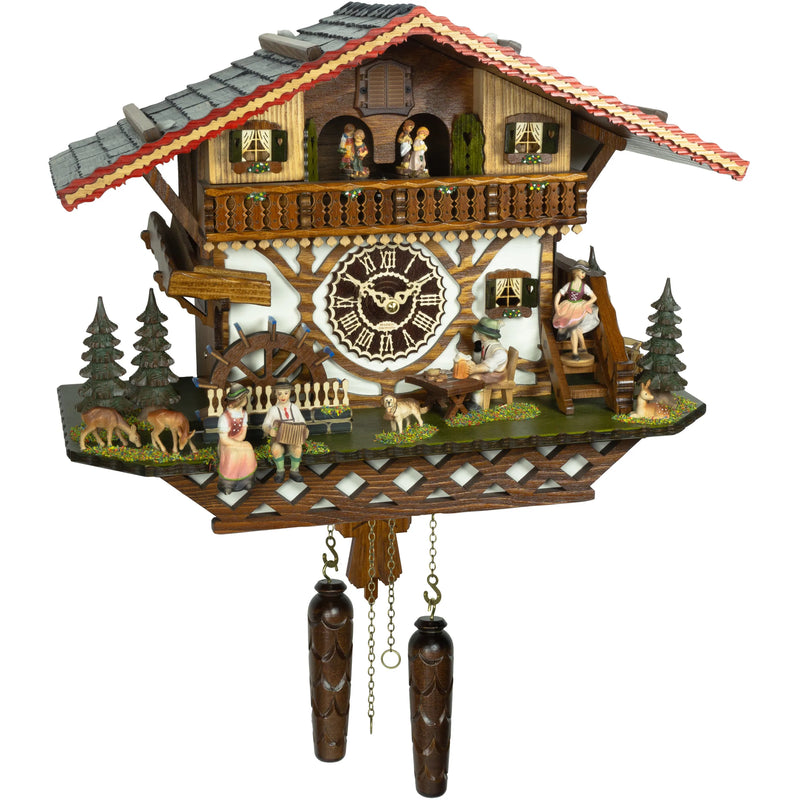 KU4289QMT - Quartz Musical Chalet with Beer Drinker & Musicians