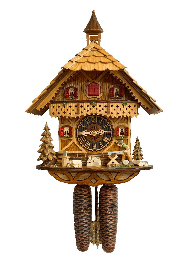 KU8258 - 8 Day Chalet Cuckoo Clock with Sawer