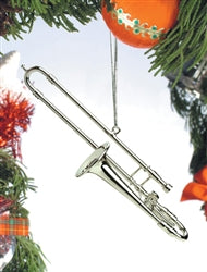 OSTB10 - Silver Trombone Ornament