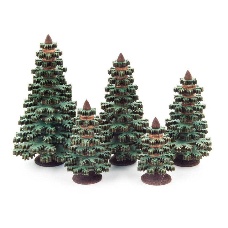 082/065 & 082/065G - Set of 5 Conifer Trees